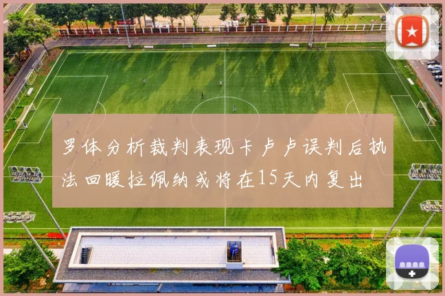罗体分析裁判表现卡卢卢误判后执法回暖拉佩纳或将在15天内复出